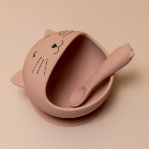 Set Repas bébé en silicone "Mrs. Chat" Trixie