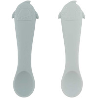 Set de 2 Cuillères bébé en silicone "Mr Shark" (x2)