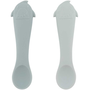 Set de 2 Cuillères bébé en silicone "Mr Shark" (x2) Trixie