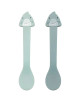 Set de 2 cuillères bébé en silicone et inox "Mr Shark" (4 mois et +)
