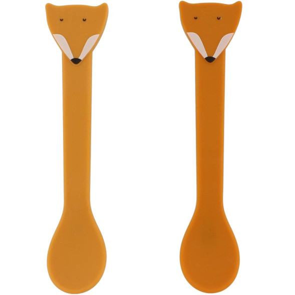 Set de 2 cuillères bébé en silicone et inox "Mr Renard" (4 mois et +)