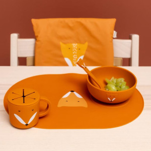 Set de 2 cuillères bébé en silicone et inox "Mr Renard" (4 mois et +) Trixie