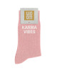 Chaussettes à Paillettes femme "Karma Vibes" Rose (Taille 36-40)