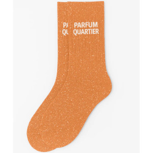Chaussette à Paillettes femme "Parfum Quartier" Orange - Taille 36-40 Woom