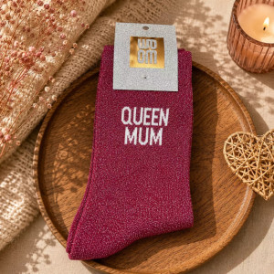 Chaussette à Paillettes femme "Queen Mum" Cherry Pop - Taille 36-40 Woom