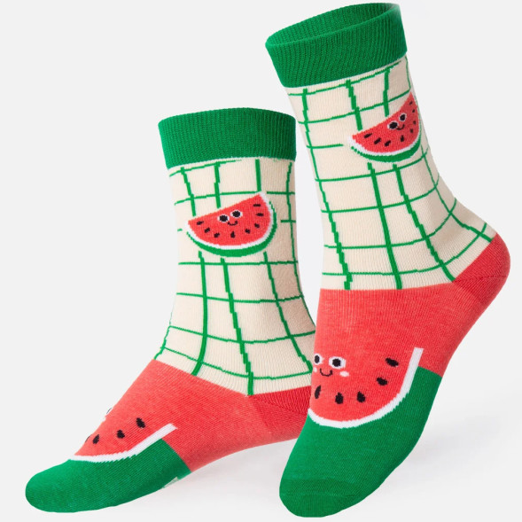 Chaussettes enfant "Pastèque" (5-10 ans)