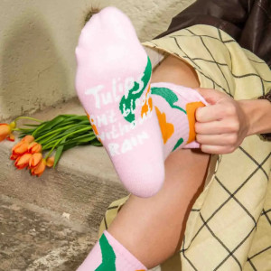 Chaussettes adulte "Tulipes" (Taille 36-45) Eat my Sock