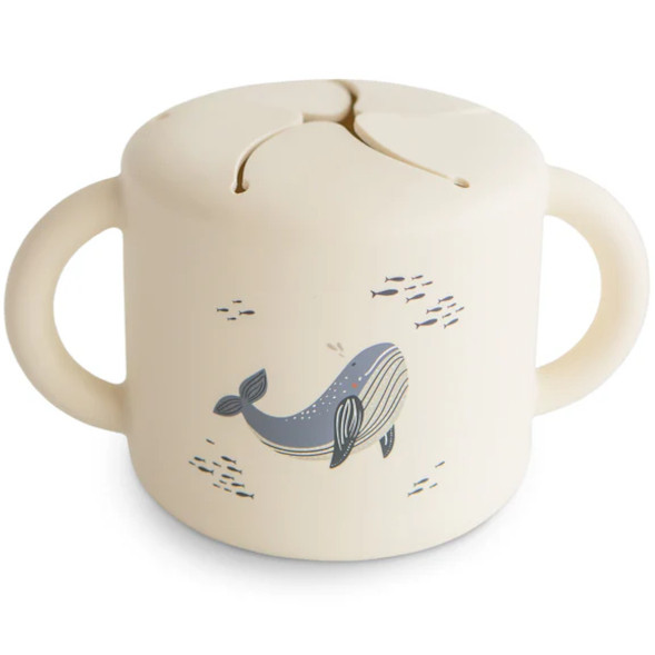 Tasse à collation en silicone "Baleines"