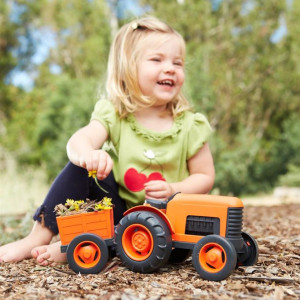 Tracteur en plastique recyclé "Orange" (2-6 ans) Green Toys