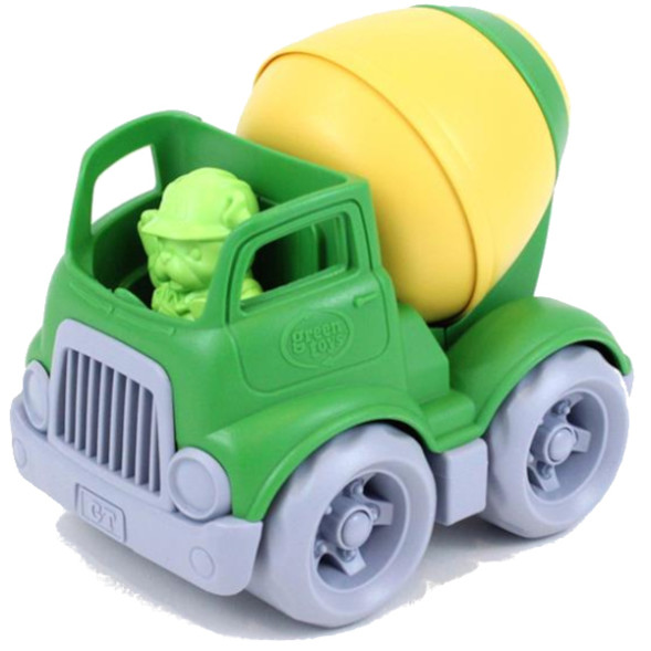 Camion de construction Mélangeur en plastique recyclé "Vert" (2-6 ans)
