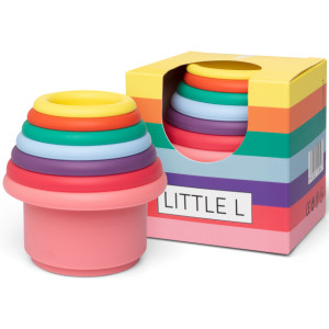 Gobelets à empiler en silicone "Multicouleurs" (10 mois et +) Little L