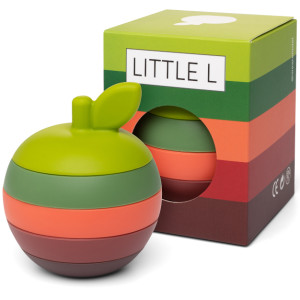 Jouet Pomme à empiler en silicone "Rouge" (10 mois et +) Little L