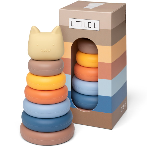 Chat à empiler en silicone "Marron" (6-36 mois)