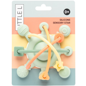Jouet sensoriel en silicone "Etoile Verte" (10 mois et +) Little L