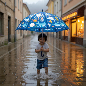Parapluie enfant magique "Sea" Little L