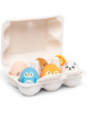 Jeu sensoriel Hochets en silicone "Oeufs Animaux" (0-36 mois)