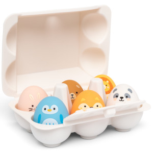 Jeu sensoriel d'hochets en silicone "Eggs Full Color"