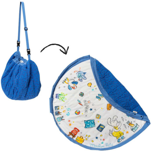 Tapis de jeu /Sac à jouets Soft en coton "Moulin Roty Puce&Pilou"