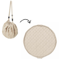 Tapis de jeu /Sac à jouets Soft en coton bio "Stripes Blue"