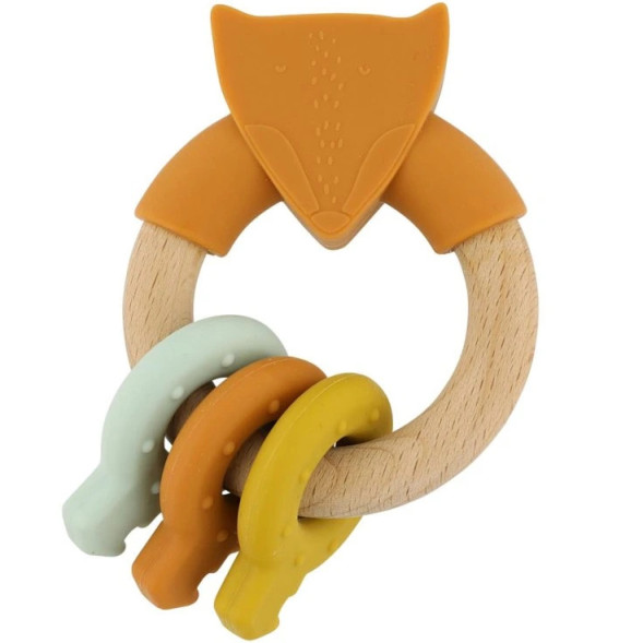 Anneau d'activités en bois et silicone "Mr Renard"