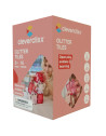 Pack de tuiles pailletées "Transparent/Rose" (16 pièces) Cleverclixx