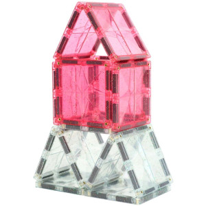Pack de tuiles pailletées "Transparent/Rose" (16 pièces) Cleverclixx