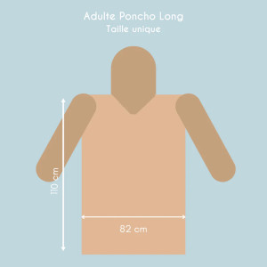Poncho de pluie Long "Chocolate Zebra" (adulte) Poule Party