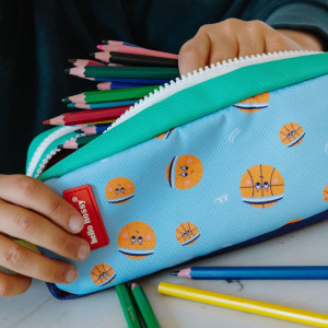 Trousse à crayons enfant double "Bball Crew" Hello Hossy