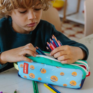 Trousse à crayons enfant double "Bball Crew" Hello Hossy
