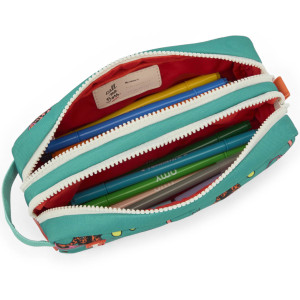 Trousse à crayons enfant double "Disco Roar" Hello Hossy