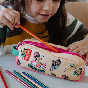 Trousse à crayons fille double "Unicorn" Hello Hossy