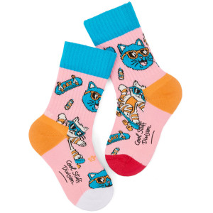 Pack Chaussettes enfant en coton bio "Cats" (7-9 ans) Hello Hossy