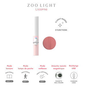 Lampe portable Zoo Light "Licorne" The Zoo Family