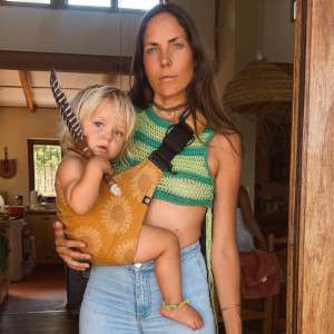 Porte-bébé en coton "Sunflower"