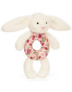 Hochet en peluche Bashful "Lapin Crème Berry"