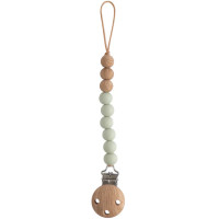 Attache tétine en perles de silicone Eva "Sage"
