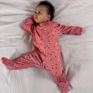 Pyjama avec pieds en coton bio Bébé "Pyjama avec pieds en coton bio Bébé "Noisette" Mellipou" Mellipou