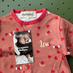 Pyjama avec pieds en coton bio Bébé "Pyjama avec pieds en coton bio Bébé "Noisette" Mellipou" Mellipou