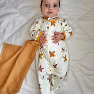 Pyjama avec pieds Bébé coton bio "Usher" Mellipou