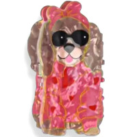Pince à Cheveux "Caniche Rose"