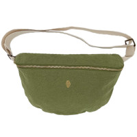 Sac banane à langer en coton Bob "Olive" (XL)