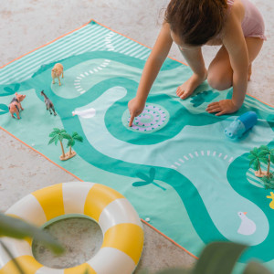 Serviette de plage en microfibre (180 x 100 cm) "Safari" quut