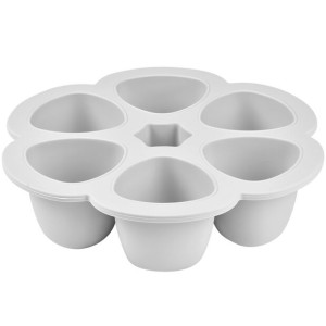 Moule Multiportions en silicone "Gris Clair" 6*90ml Beaba