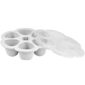 Moule Multiportions en silicone "Gris Clair" 6*90ml Beaba