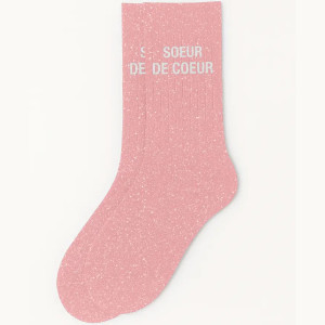 Chaussette à Paillettes femme "Soeur de Coeur" (Taille 36-40) Woom