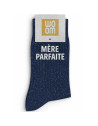 Chaussettes à Paillettes femme "Mère Parfaite" Marine (Taille 36-40)