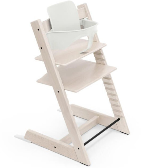 Chaise Haute Tripp Trapp "Blanchi" en bois de hêtre + Baby Set