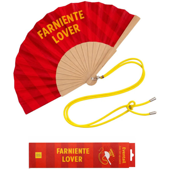Eventail "Farniente Lover" avec Bandoulière et Boîte Cadeau
