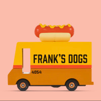 Voiture en bois vintage "Hot Dog Van" pour enfant Candylab Toys