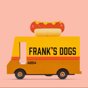 Voiture en bois vintage "Hot Dog Van" pour enfant Candylab Toys